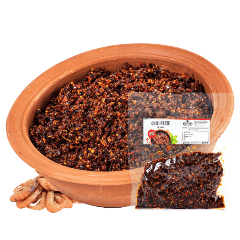 Chili Paste with Kunisso — Sri Lankan chili pastes, vacuum-sealed by Ceylon Rich Products in Matara