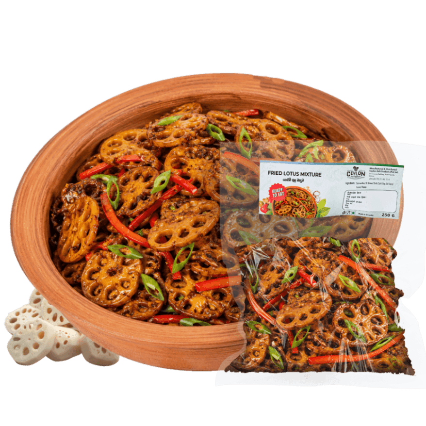 Fried Lotus Mix — Sri Lankan sambols & condiments, vacuum-sealed by Ceylon Rich Products in Matara
