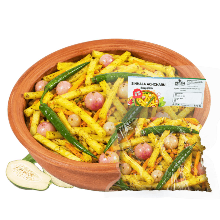 Sinhala Achcharu — Sri Lankan pickles & preserves, vacuum-sealed by Ceylon Rich Products in Matara